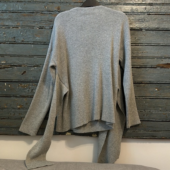 Grey Wrap Sweater - Picture 4 of 4